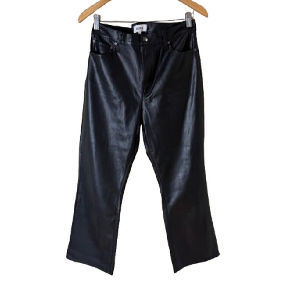 Pistola Faux Leather Wide Leg Jeans Style Trousers Pants Size 31